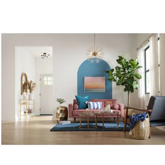 Origin 21 84-in White Geometric Light filtering Top tab Single curtain panel - Picture 2 of 8